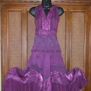 Gorgeous Mixed Material Gypsy Dress M NWT